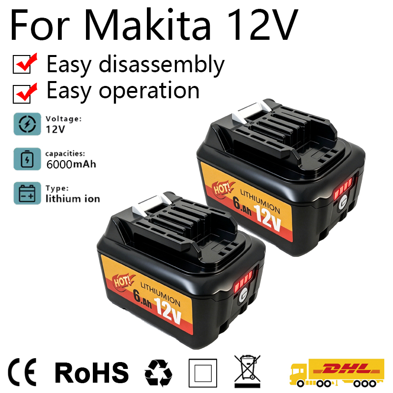 Makita Drill Hp1640 - Akumulator litowo-jonowy 10.8V 12V 6A zamiennik