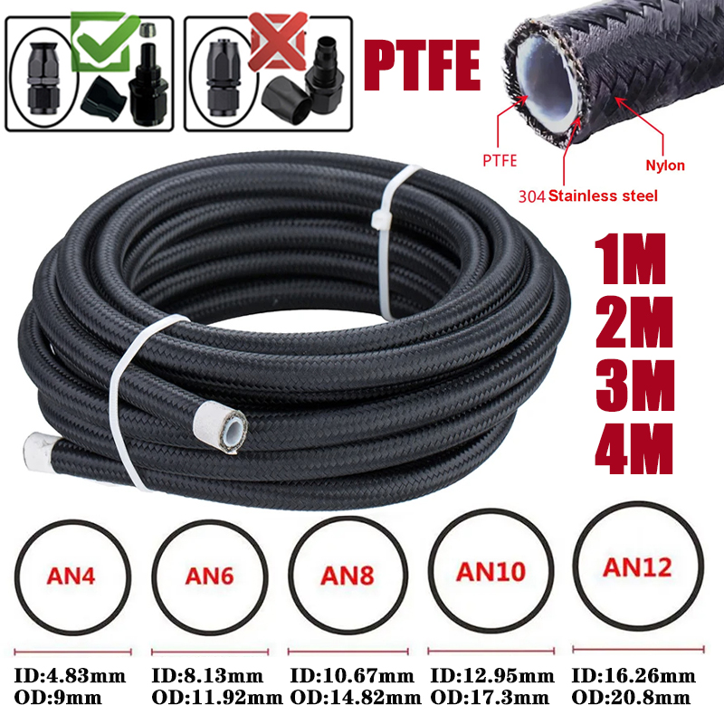 Ptfe Tape Thread - Przewód paliwowy E85 PTFE 1M/2M/3M/4M 3AN