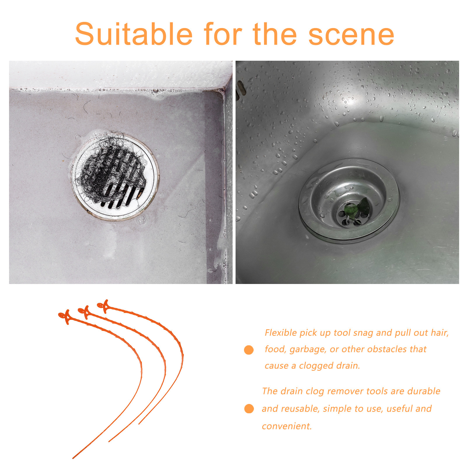 3 sztuki – narzędzie do usuwan – Drain Snake Flexible recenzja i cena